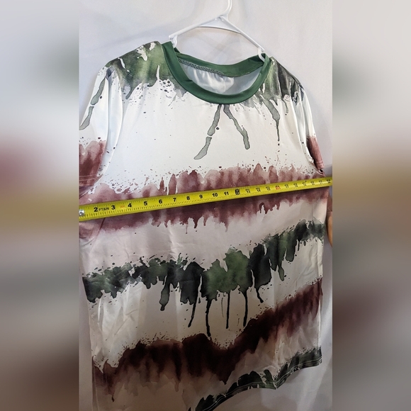 Green and Brown Tie-Dye Lounge Set, Size Extra Large, T1W - Picture 8 of 8
